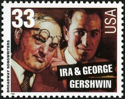 Ira and George Gershwin United States Postage Stamp | Broadway Songwriters