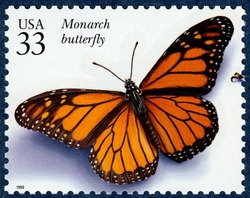 Monarch Butterfly United States Postage Stamp | Insects and Spiders