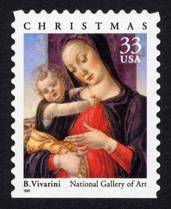 B. Vivarini - Madonna and Child United States Postage Stamp