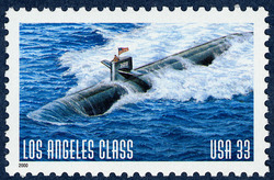 Los Angeles Class - USPS Microprint United States Postage Stamp | Submarines