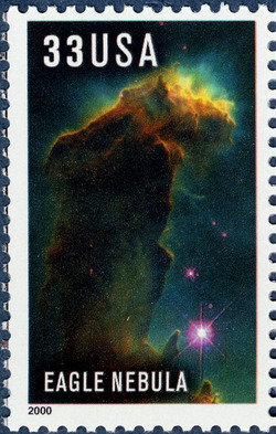 Eagle Nebula United States Postage Stamp | Hubble Telescope