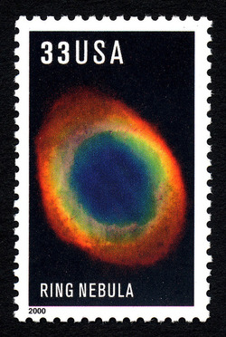 Ring Nebula United States Postage Stamp | Hubble Telescope