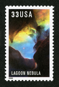 Lagoon Nebula United States Postage Stamp | Hubble Telescope