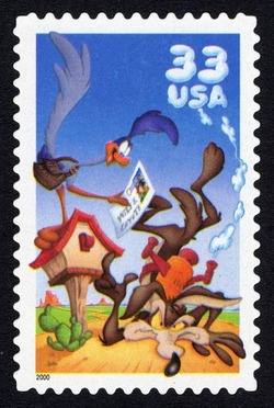 Road Runner and Wile E. Coyote United States Postage Stamp