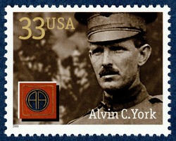 Alvin C. York United States Postage Stamp | Distinguished Soldiers