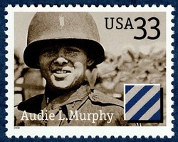 Audie L. Murphy United States Postage Stamp | Distinguished Soldiers