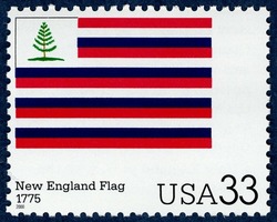 New England Flag United States Postage Stamp | The Stars and Stripes