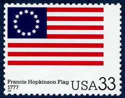 Francis Hopkinson Flag United States Postage Stamp | The Stars and Stripes