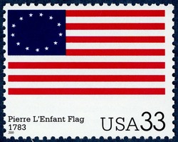 Pierre L'Enfant Flag United States Postage Stamp | The Stars and Stripes