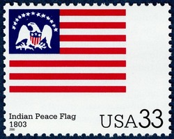 Indian Peace Flag United States Postage Stamp | The Stars and Stripes
