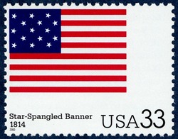 Star-Spangled Banner United States Postage Stamp | The Stars and Stripes
