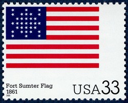 Fort Sumter Flag United States Postage Stamp | The Stars and Stripes