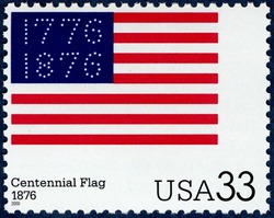 Centennial Flag United States Postage Stamp | The Stars and Stripes
