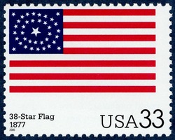 38-Star Flag United States Postage Stamp | The Stars and Stripes