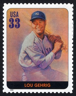 Lou Gehrig United States Postage Stamp | Legends of Baseball