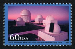 Optical Telescopes - NSF's Cerro Tololo Inter-American Observatory, Chile United States Postage Stamp | Probing the Vastness of Space