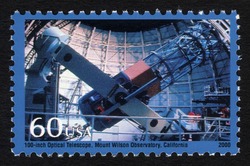 Optical Telescope - Mount Wilson Observatory United States Postage Stamp | Probing the Vastness of Space