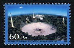 305-meter Radio Telescope - Arecibo Observatory, Puerto Rico United States Postage Stamp | Probing the Vastness of Space