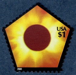 Sun and Corona United States Postage Stamp | Exploring the Solar System