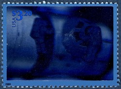 Astronauts Working in Space United States Postage Stamp | Escaping the Gravity of Earth