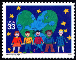 Sarah Lipsey United States Postage Stamp | Children Stamp Designs