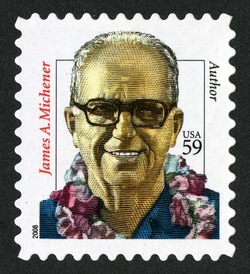 James A. Michener - Author United States Postage Stamp | Celebrated Americans