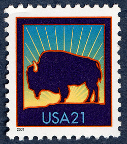 Bison - Small 2001 United States Postage Stamp