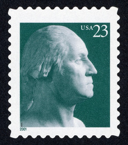 George Washington - Green United States Postage Stamp