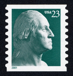 George Washington - Green - Horizontal Imperforate United States Postage Stamp