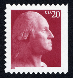 George Washington - Red - Booklet Single - Perf 11.25 X 11 United States Postage Stamp