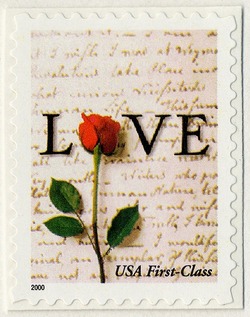 Love Letter - Rose - First-Class United States Postage Stamp | Love