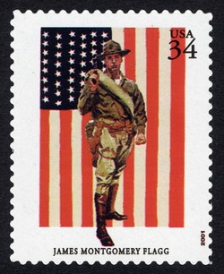 James Montgomery Flagg United States Postage Stamp | American Illustrators
