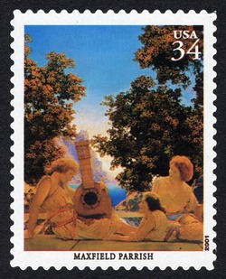 Maxfield Parrish United States Postage Stamp | American Illustrators