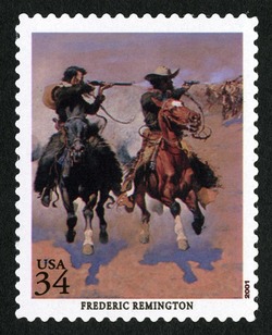 Frederic Remington United States Postage Stamp | American Illustrators