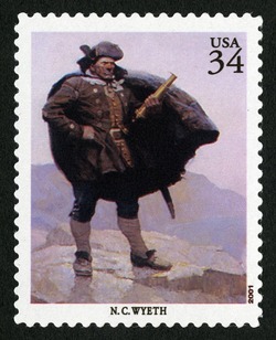 N.C. Wyeth United States Postage Stamp | American Illustrators