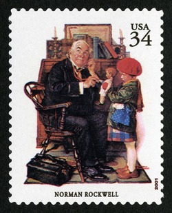 Norman Rockwell United States Postage Stamp | American Illustrators