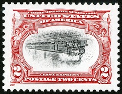 Train Invert United States Postage Stamp | The Pan American Inverts