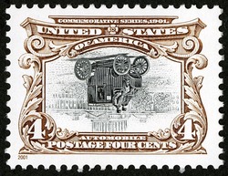 Electric Car Invert United States Postage Stamp | The Pan American Inverts