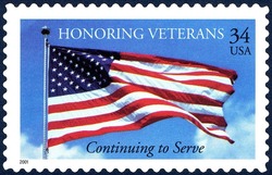 Honoring Veterans - Continuing to Serve United States Postage Stamp