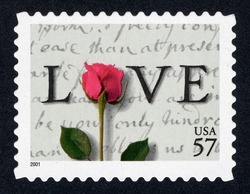 Love Letter - Rose United States Postage Stamp | Love