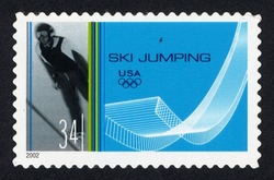 Ski Jumping United States Postage Stamp | Winter Olympics - 2002