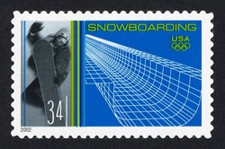 Snowboarding United States Postage Stamp | Winter Olympics - 2002