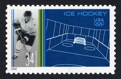 Ice Hockey United States Postage Stamp | Winter Olympics - 2002