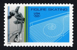 Figure Skating United States Postage Stamp | Winter Olympics - 2002