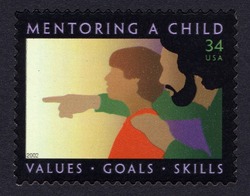 Mentoring a Child United States Postage Stamp