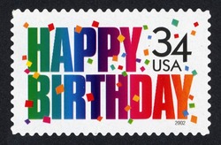 Happy Birthday United States Postage Stamp