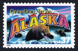 Greetings From Alaska United States Postage Stamp | Greetings From America
