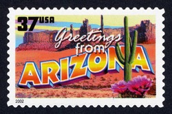 Greetings From Arizona United States Postage Stamp | Greetings From America