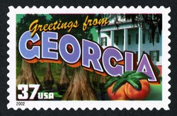 Greetings From Georgia United States Postage Stamp | Greetings From America