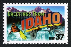 Greetins From Idaho United States Postage Stamp | Greetings From America